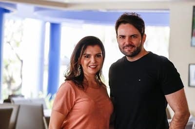 Ivone Carvalho, do Bier Fass Lago, e César Santos, idealizador do Sparkling Wine Fair - SWF (SWF2018) Brasília - Gastronomia