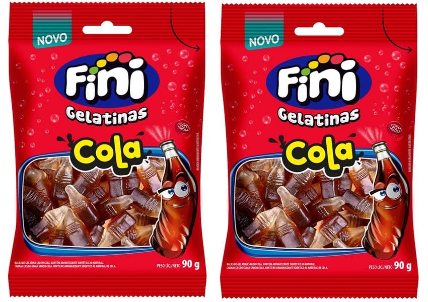 Fini lança bala de gelatina no sabor cola