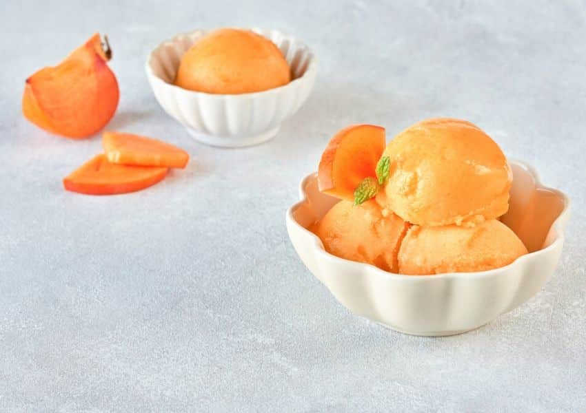 Receita de sorbet de caqui