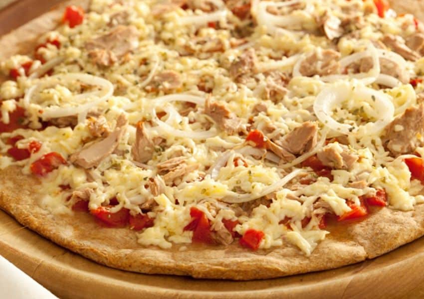 pizza integral de atum