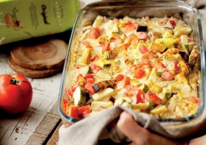 Receita simples de vegetais gratinados