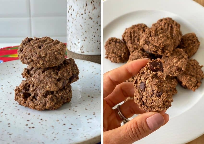 Receita de cookie vegano com gotas de chocolate