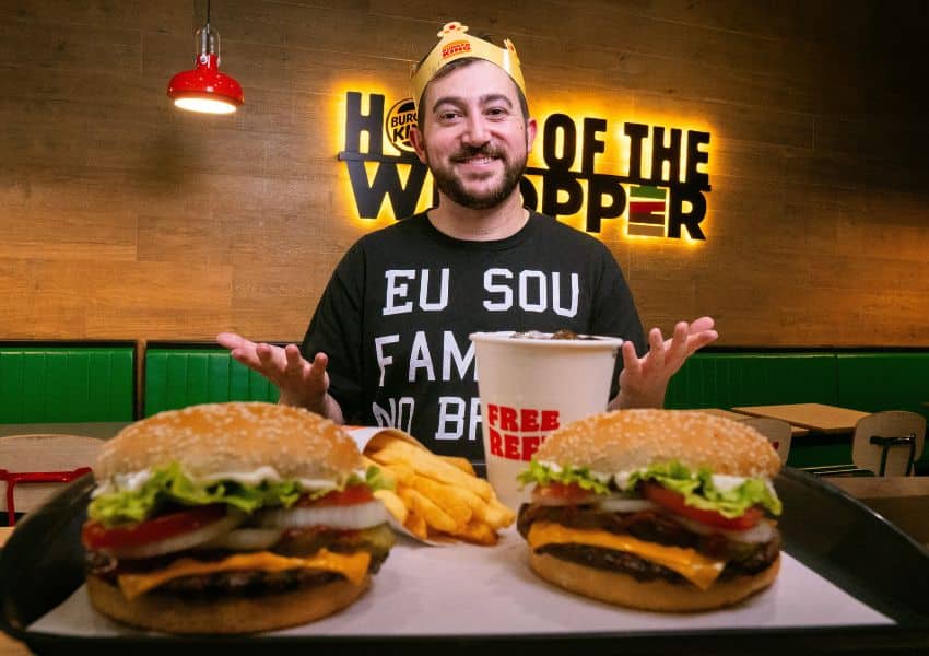 Vincent Martella anuncia 2 Whopper por 25 reais