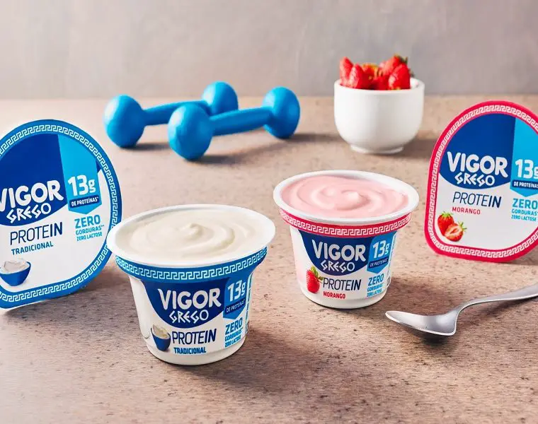 Vigor lança iogurte Grego Protein em dois sabores