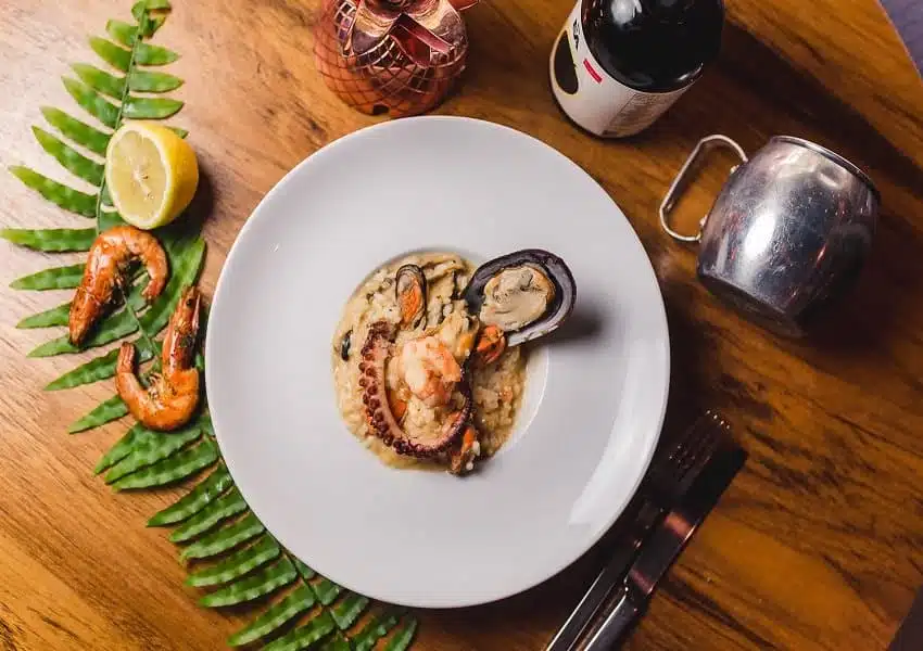 Risoto Portofino do The Room, prato participante da Restaurant Week Brasília com tema Do campo à mesa