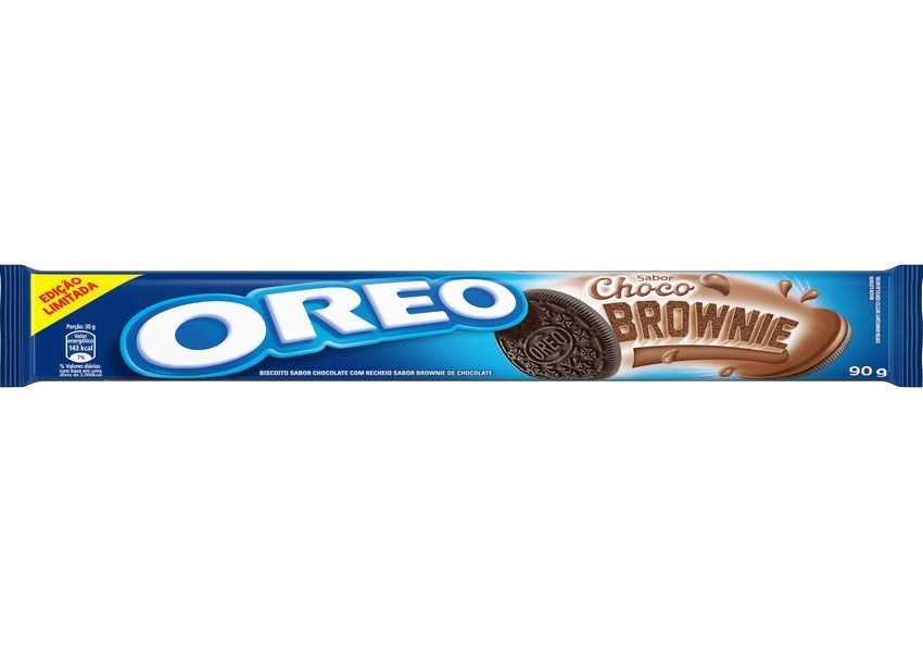Oreo lança edição limitada sabor Choco Brownie, que conta com o tradicional biscoito sabor chocolate da marca e recheio cremoso sabor brownie de chocolate