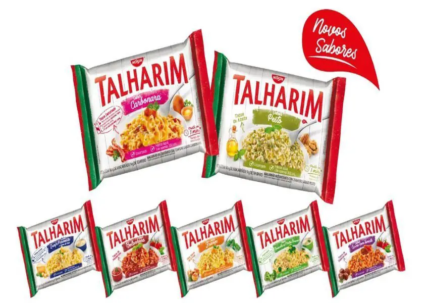 Linha Talharim ganha dois novos sabores e muda a embalagem