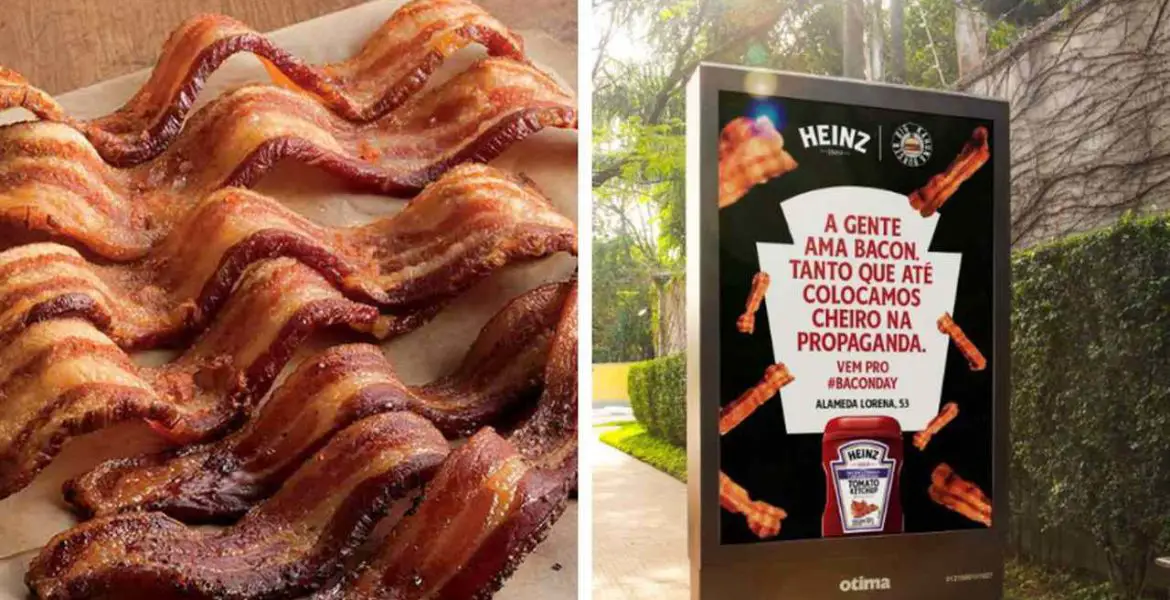 No Bacon Day Heinz coloca cheiro de bacon em tudo