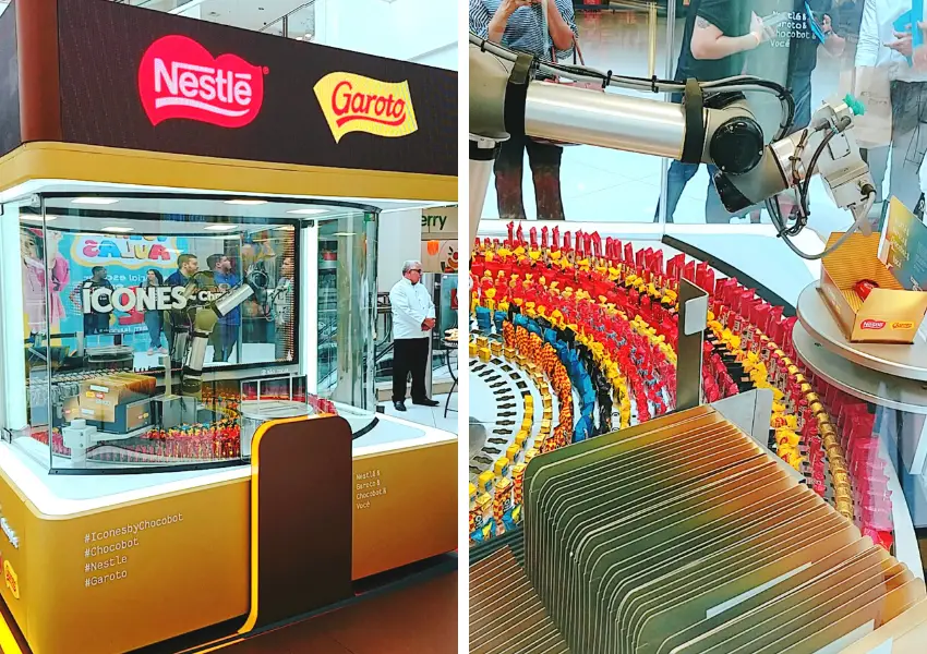 Sucesso de público, quiosque ÍCONES by Chocobot da Nestlé chega a Brasília