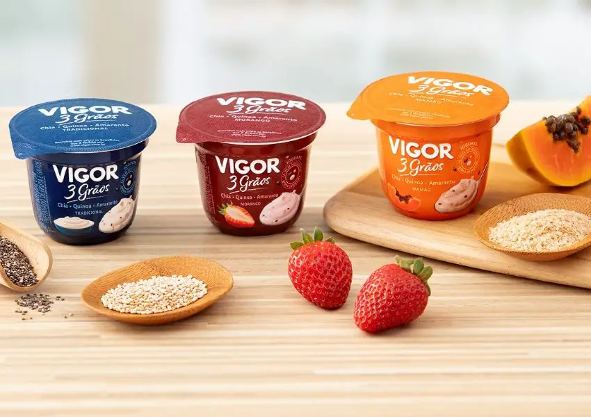 Vigor, primeira marca a lançar iogurte com grãos, amplia sua linha Vigor 3 Grãos