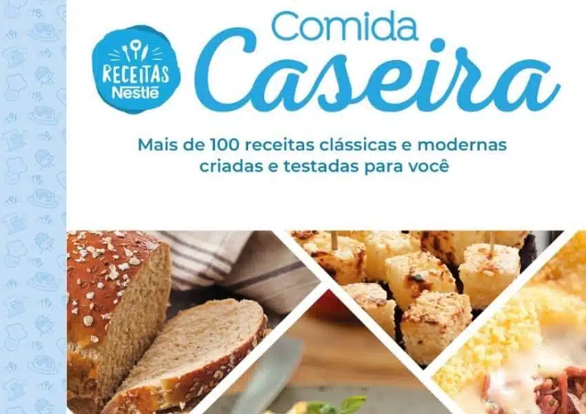 Capa do livro Comida Caseira, lançado pela Nestlé em parceria com a Editora Alaúde para celebrar o centenário da marca no Brasil