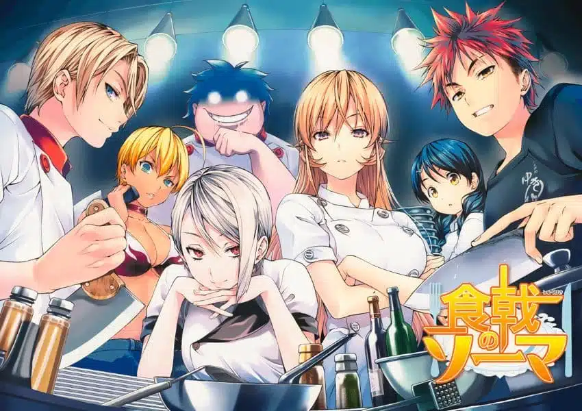 Animes sobre gastronomia e culinária Food Wars Shokugeki no Soma