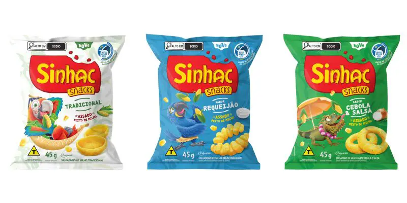 Sinha Alimentos lanca linha de snacks de milho