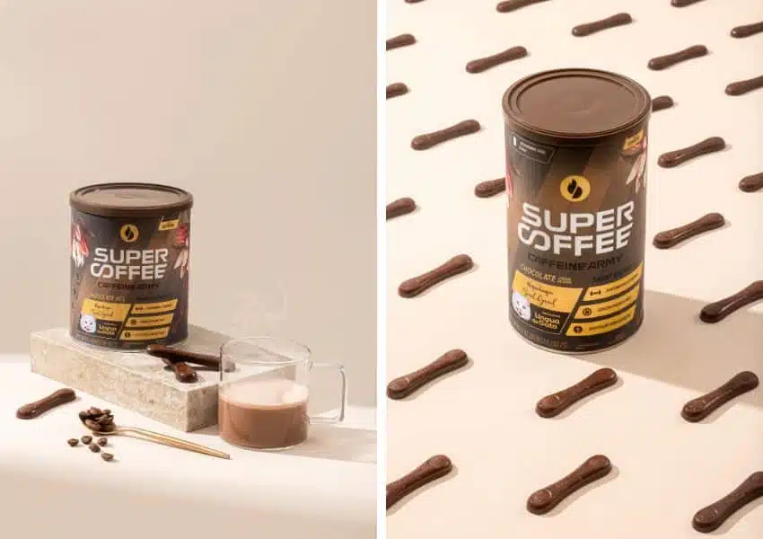 Lata do SuperCoffee Kopenhagen sabor Língua de Gato Soul Good, edição limitada da parceria entre Kopenhagen e Caffeine Army
