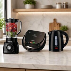 Kit Premium Sanduicheira + Chaleira Elétrica + Liquidificador 220v