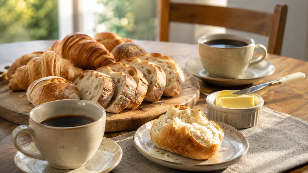 Café da Manhã com Pães Fresquinhos