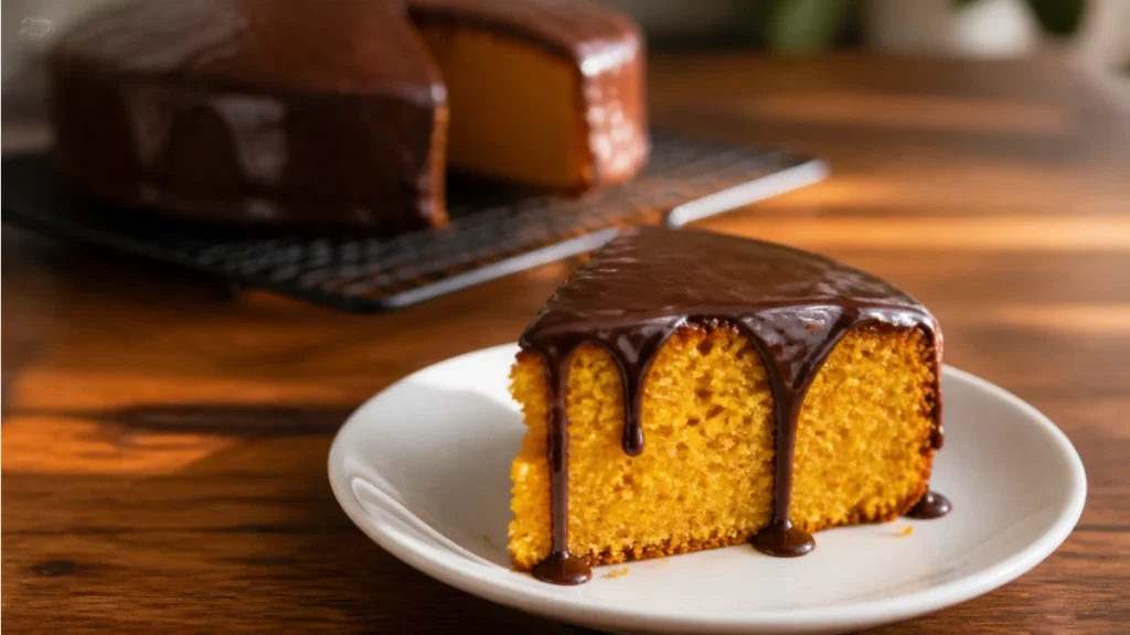 Bolo de cenoura com cobertura de chocolate Bolo de cenoura com cobertura de chocolate