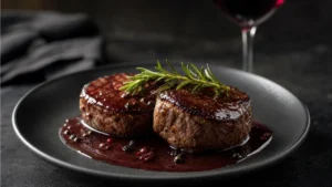 Medalhões de filé mignon ao molho de vinho carménère