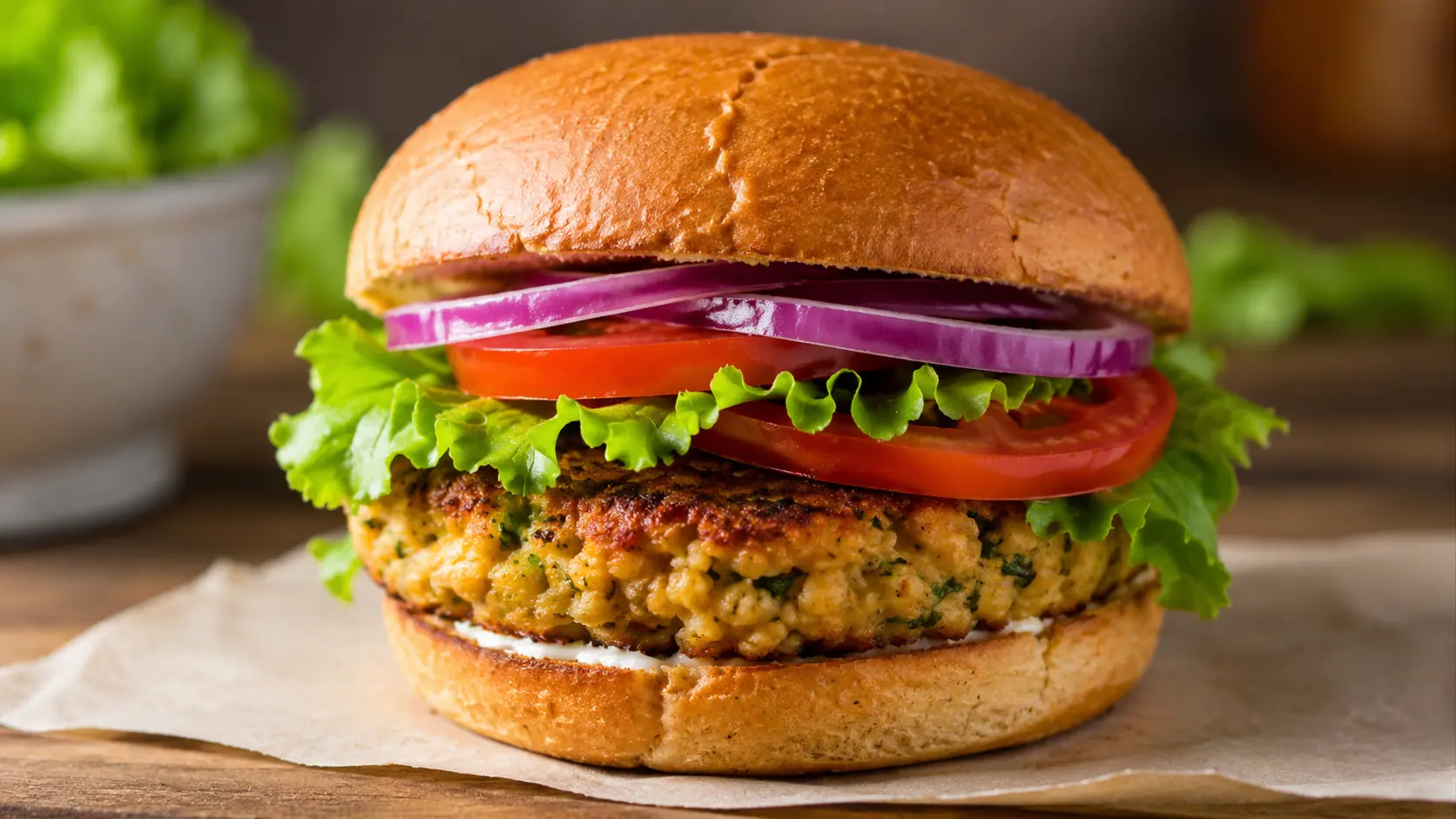 Hambúrguer Vegano Caseiro