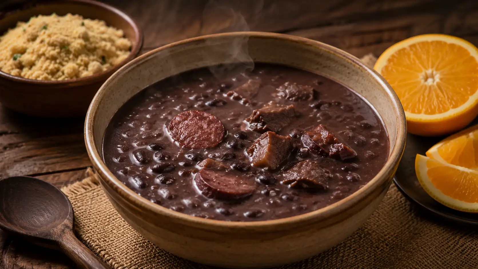 Sopa de Feijão Preto com Bacon